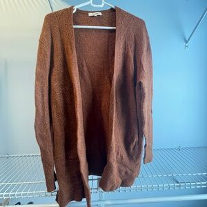 Madewell open front Cardigan—Brown